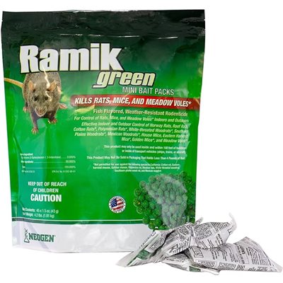 Durvet Neogen® 116341 Ramik® Bait Nugget, 4 oz x 1 / 2 inch, Green, For Rats & Mice